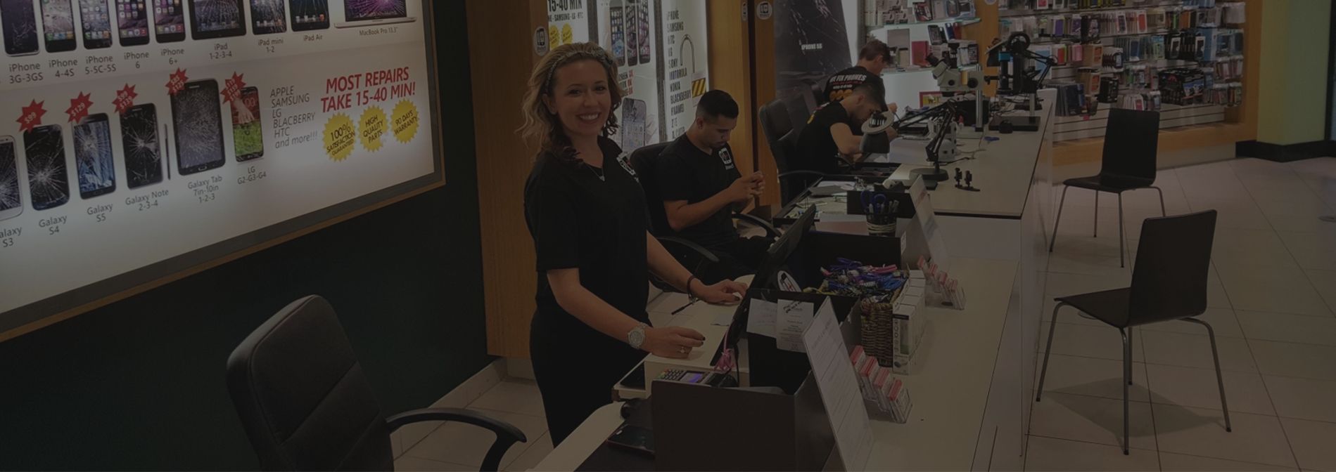 Inside an iProtech repair store